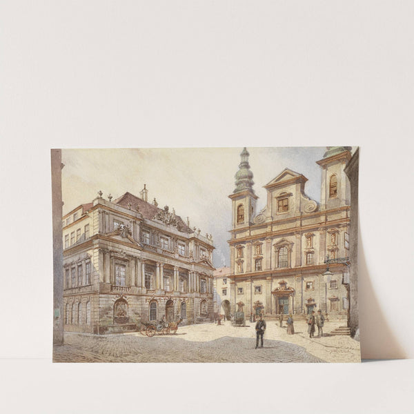 Wien Jesuitenkirche und alte Universität by Karl Wenzel Zajicek