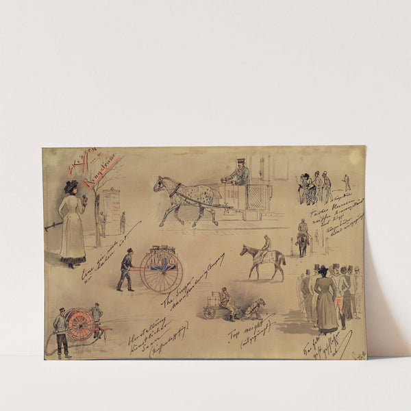 Wiener Typen 1883 (Skizzen von der Ringstraße) by Moritz Ledeli