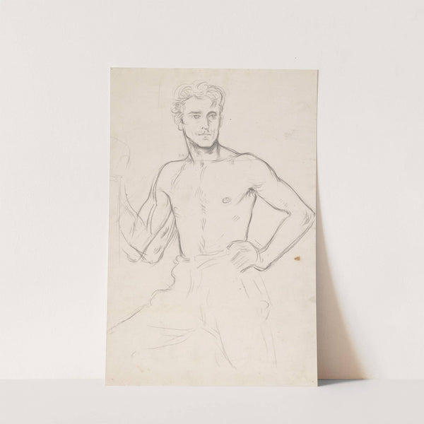 Wijdbeens staande man met ontbloot bovenlichaam 2 by Richard Nicolaüs Roland Holst