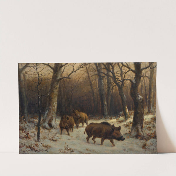 Wild Boars in the Snow by Rosa Bonheur