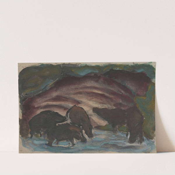 Wild Boars in the Water (1910-1911) by Franz Marc