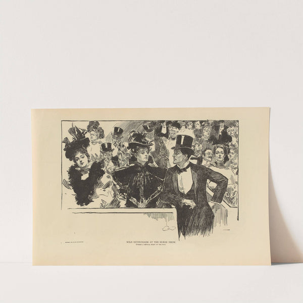 Wild enthusiasm at the horse show (1893-1900) by Charles Dana Gibson