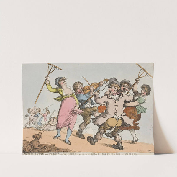 Wild Irish or Paddy from Cork, with his coat buttoned behind (1812) by Thomas Rowlandson