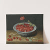 Wild Strawberries and a Carnation in a Wan-Li Bowl by Jacob van Hulsdonck