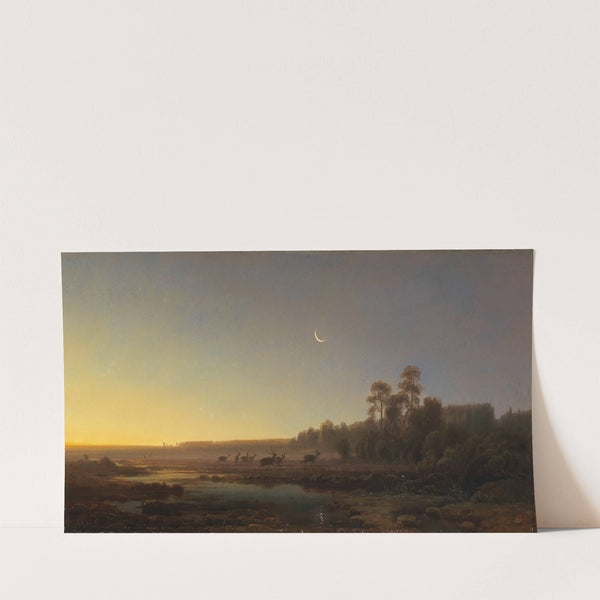 Wildwechsel im Haspelmoos (1845) by Eduard Schleich The Elder