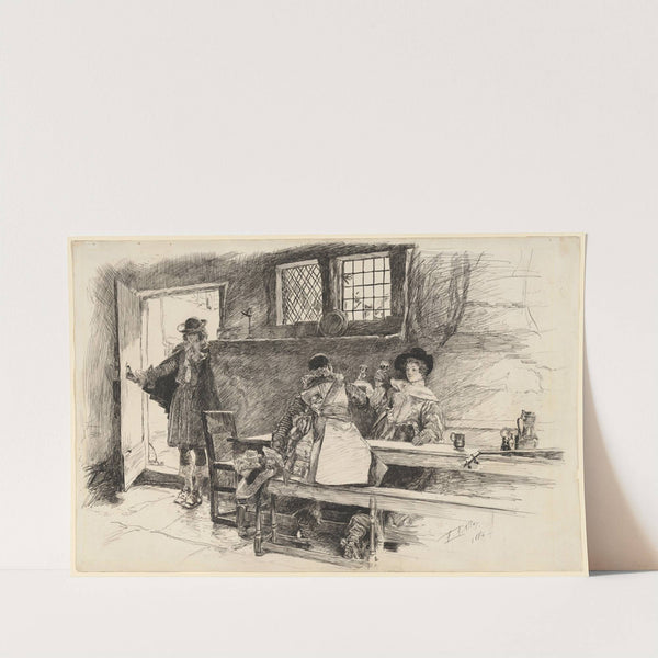 ‘Will had her to the wine,’ illustration to ‘Phillada Flouts Me’ (1886) by Edwin Austin Abbey