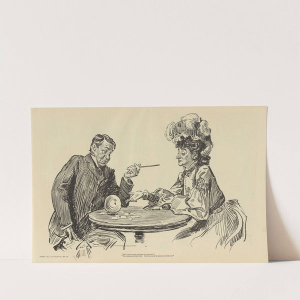 ‘Will you tell my past for two dollars’ (1900-1905) by Charles Dana Gibson