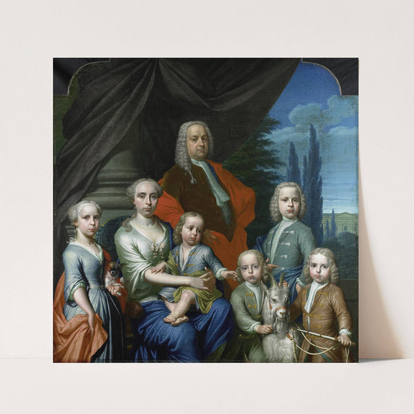 Willem Philip Kops (1695-1756), with his Wife and Children by Frans Decker