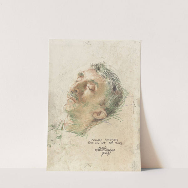 Willem Witsen op zijn doodsbed by Martin Monnickendam