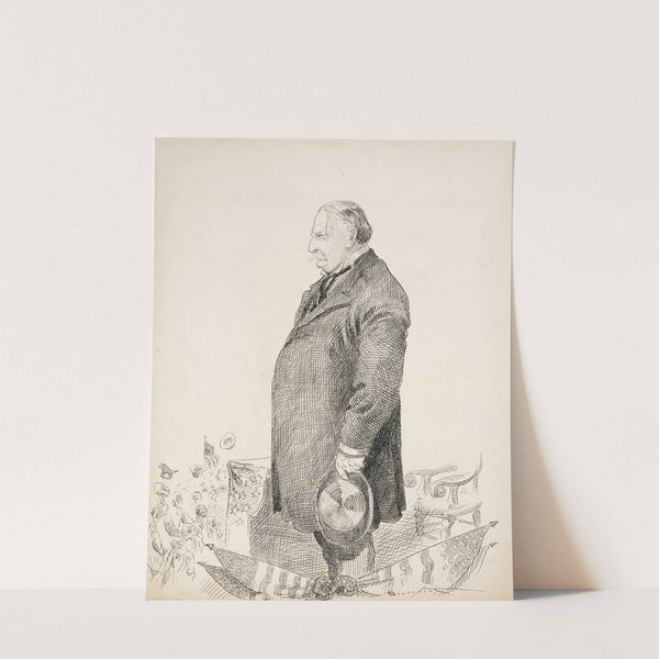 William Howard Taft stands to speak at an event, looking at a cheering crowd. by Homer Davenport