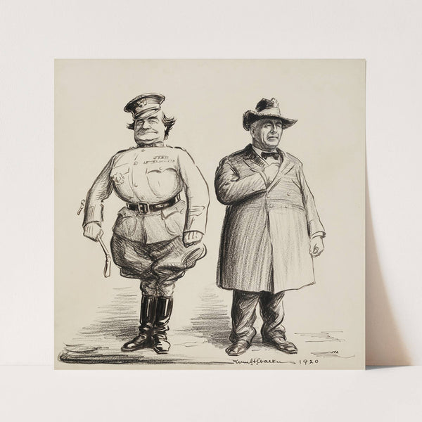 William Jennings Bryan, represented as a puffed up man in a military uniform (1920) by William Henry Walker