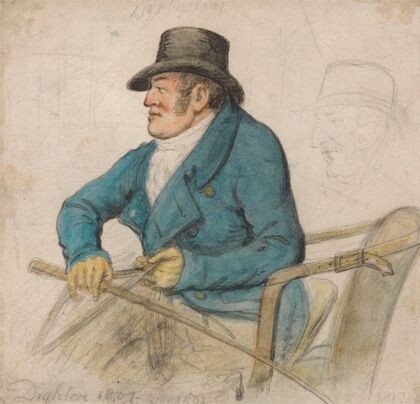 William Molyneaux, second Earl of Sefton: on a Box Seat, Holding Reins and Whip — size preview