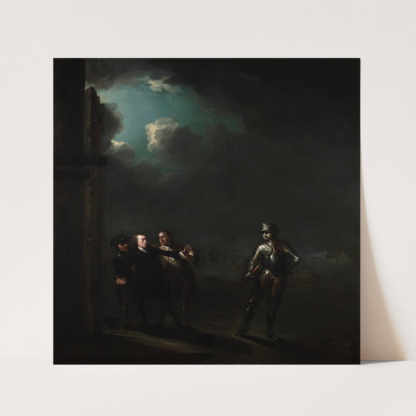 William Powell as Hamlet encountering the Ghost (1768-1769) by Benjamin Wilson