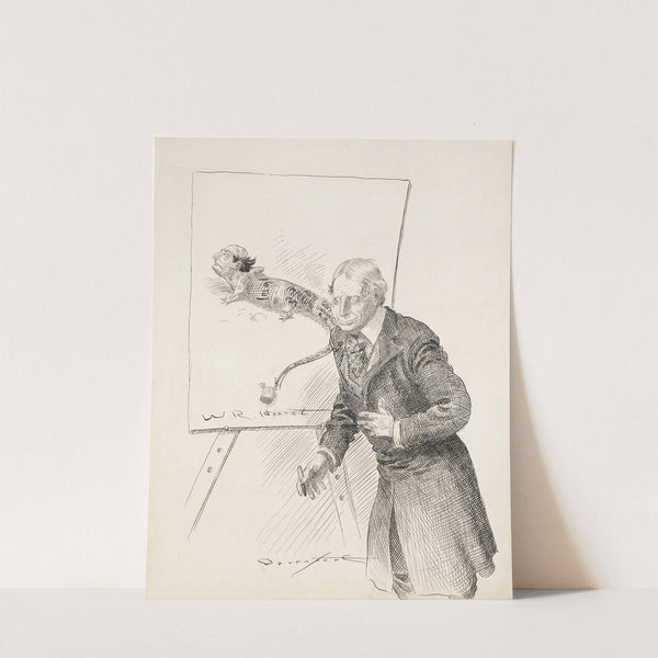 William Randolph Hearst draws a picture of a lizard with a man’s head by Homer Davenport