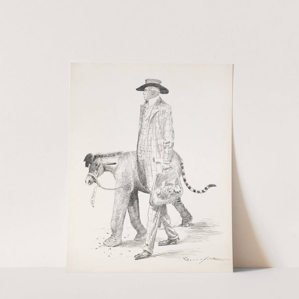 William Randolph Hearst walks next to an animal labeled ‘New Party’ by Homer Davenport