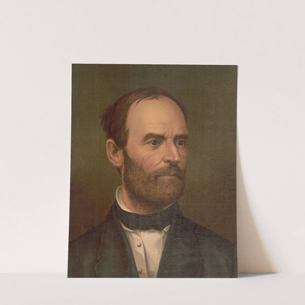 William T. Sherman, bust portrait, facing right (1877) by Strobridge & Co. Lith.