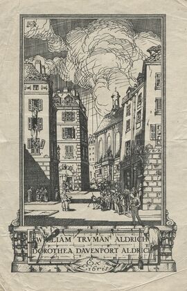 William Truman Aldrich and Dorthea Davenport Aldrich, Ex Libris inscribed