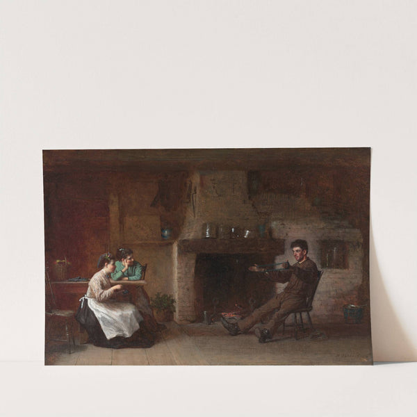 Winding Yarn (Interior of a Nantucket Kitchen) (1872) by Eastman Johnson
