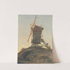 Windmill on a Knoll in a Landscape by François Louis Thomas Francia