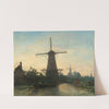 Windmills near Rotterdam by Johan Barthold Jongkind