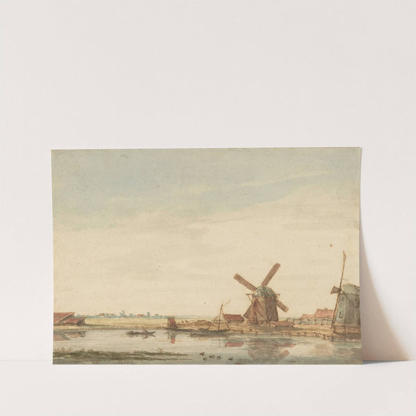 Windmills on a Canal by Antonie Erkelens