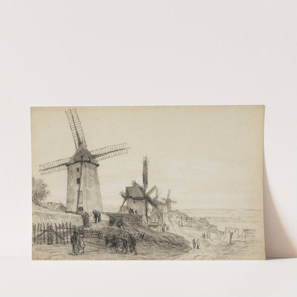 Windmühlen auf der Butte Montmatre (1852-1853) by Eugène Boudin