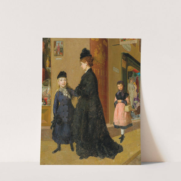 Window Shopping On Schleifmühlgasse At The Corner With Wienstrasse (Today Rechte Wienzeile) by Johann Baptist Reiter