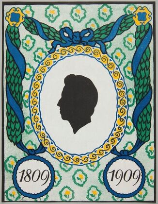 Window sticker on the occasion of the 100th anniversary of Juliusz SÅowacki’s birth