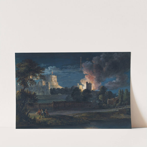 Windsor Castle from Datchet Lane on a rejoicing night, 1768 by Paul Sandby