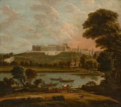 Windsor Castle from Eton, with a view of the River Thames in the foreground (1679)