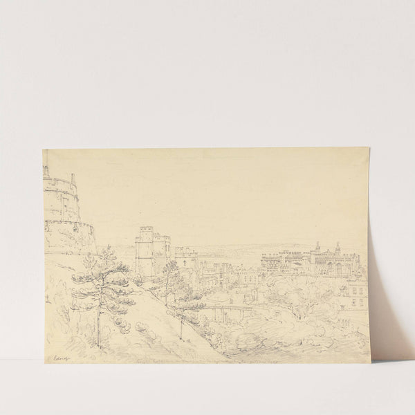 Windsor Castle from the Glacis of the Round Tower by Henry Edridge