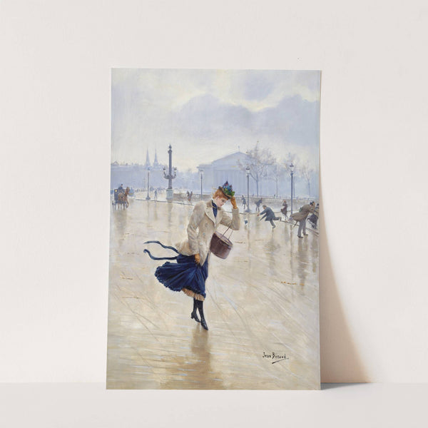 Windy Day, Place De La Concorde by Jean Béraud