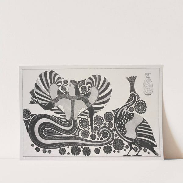 Winged ichthyomorphic female divinity with palmiped. (1844-1861) by Alexis Louis Pierre Housselin