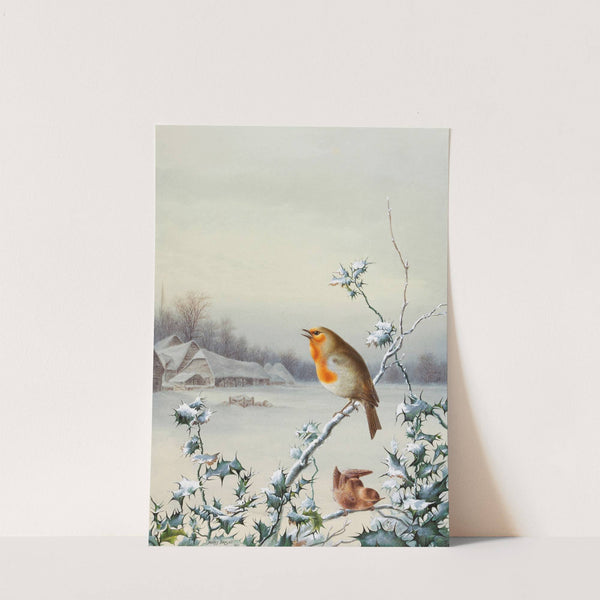 Winter - A Robin and Wren by Harry Bright