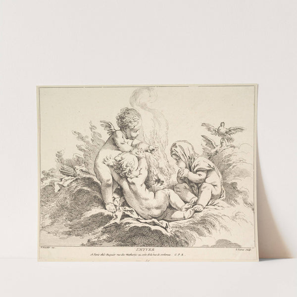 Winter (After F. Boucher) by Louis-Felix de La Rue