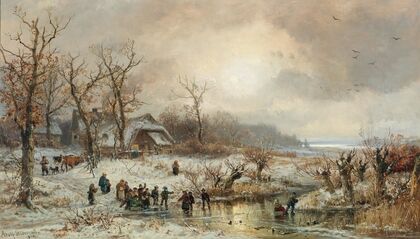 Winter Amusements in the Setting Sun
