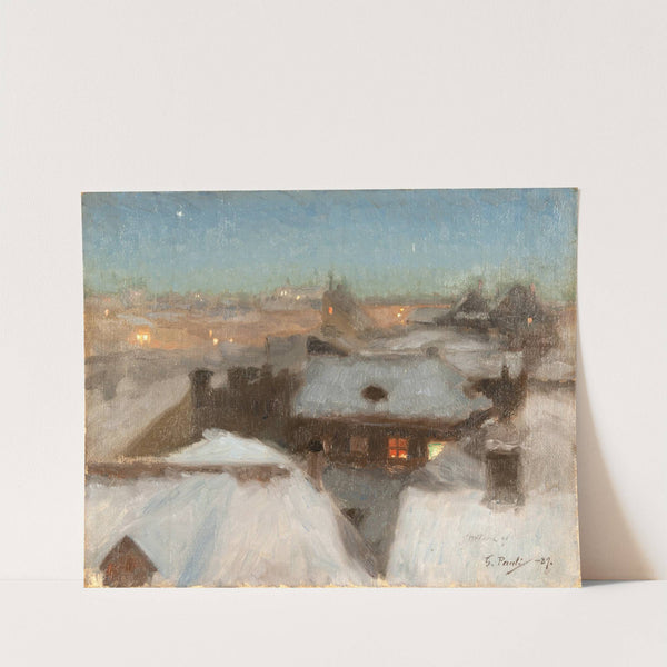 Winter Evening at Söder, Stockholm by Georg Pauli