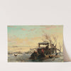 Winter Farm Scene by Henri Van Seben