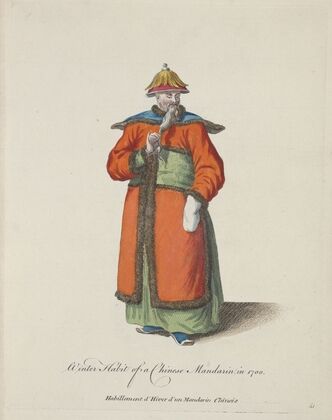 Winter habit of a Chinese Mandarin in 1700. (1757-1772)