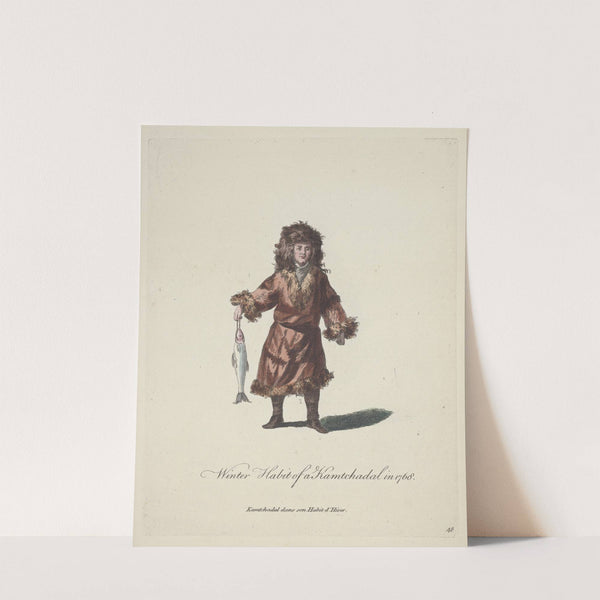 Winter habit of a Kamtchadal in 1768. Kamtchadal dans son habit d’hiver. (1757-1772) by Charles Grignion