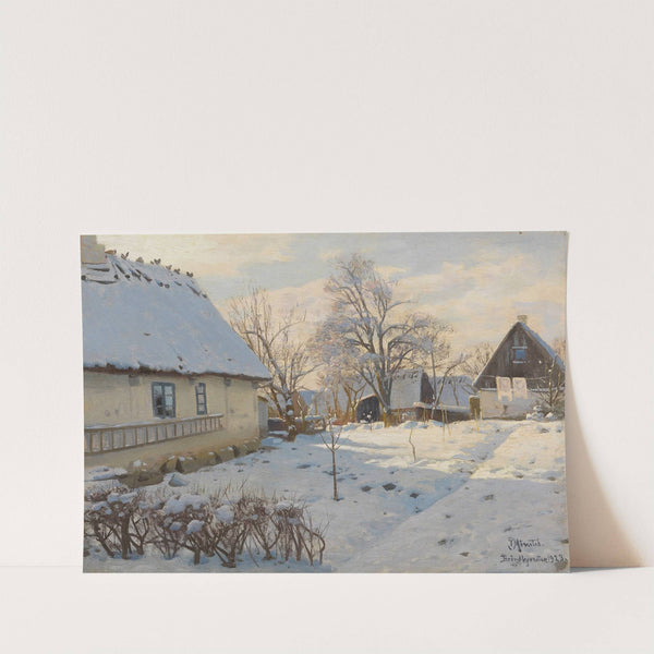 Winter in Bröndbyvester in Dänemark by Peder Mørk Mønsted