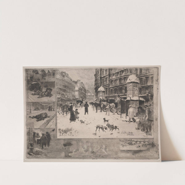 Winter in Paris (1879) by Félix Hilaire Buhot