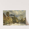 Winter In The Streets Of A Dutch Town by Willem Koekkoek