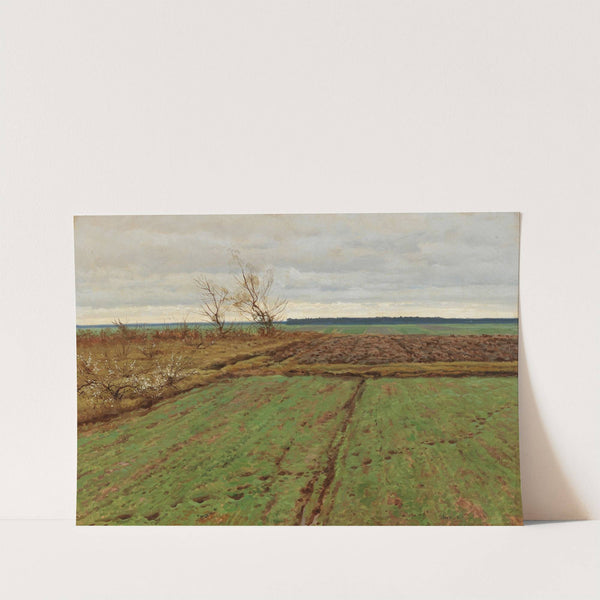 Winter landscape by Józef Rapacki