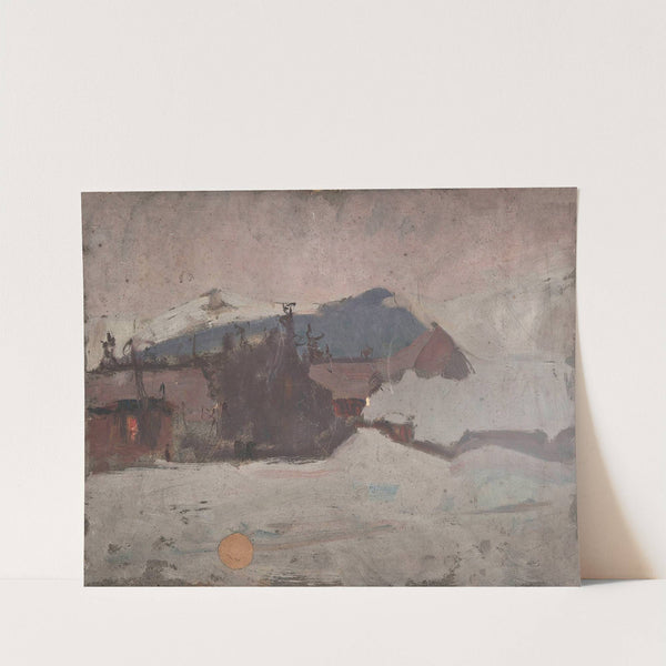 Winter landscape by Tadeusz Makowski