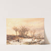 Winter landscape (1869) by Pieter Lodewijk Francisco Kluyver