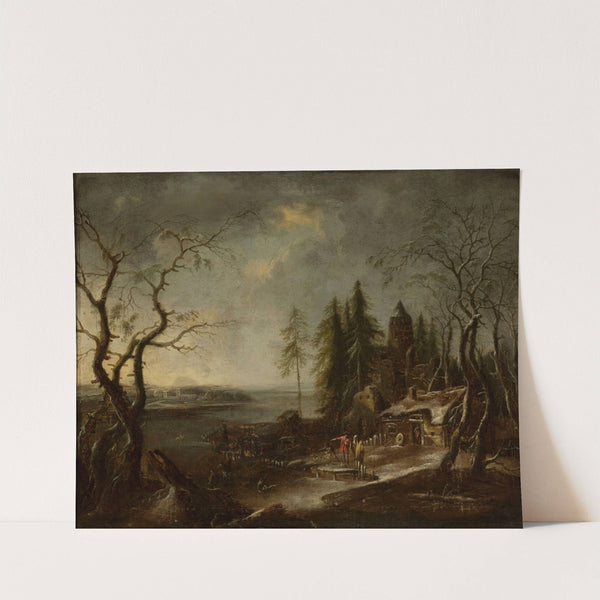 Winter landscape by Francesco Foschi