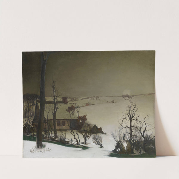 Winter landscape by Valerius De Saedeleer
