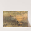 Winter landscape at twighlight by Friedrich Joseph Nicolai Heydendahl