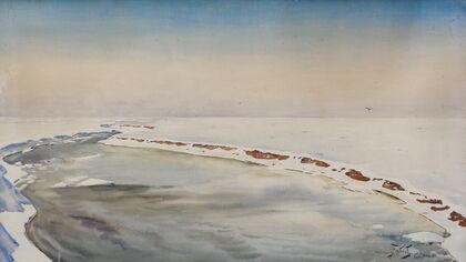 Winter landscape from Osiek (after 1900)